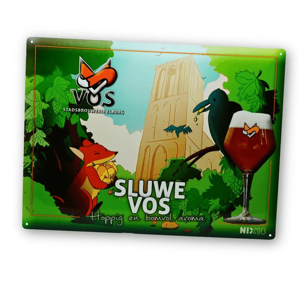 Muurbord – Sluwe Vos (30x40 cm)