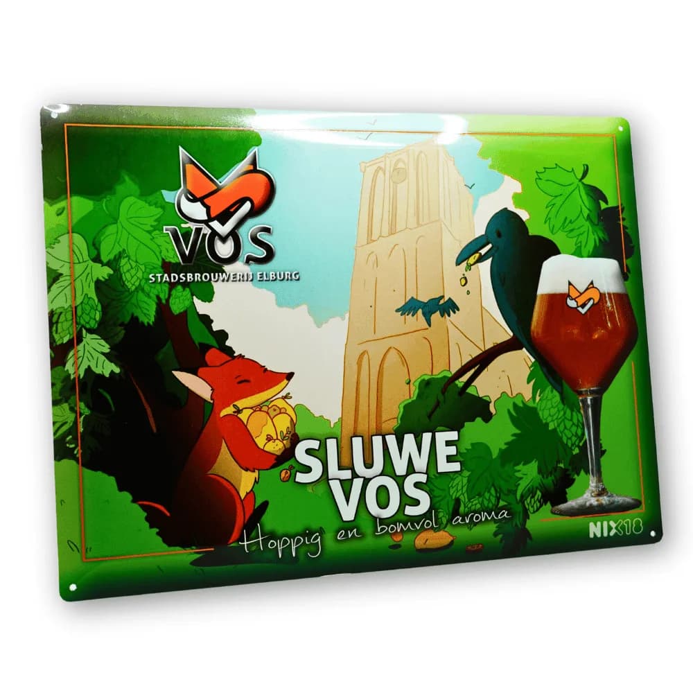 Muurbord – Sluwe Vos (30x40 cm)