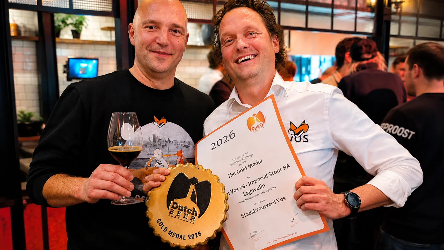 Houten Vos #6 wint goud op Dutch Beer Challenge: het beste houtgelagerde bier van Nederland